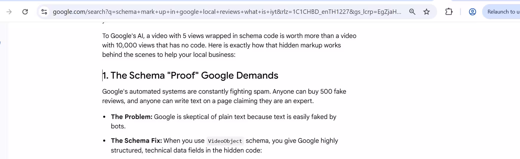 Google 3 — what Google says about schema markup